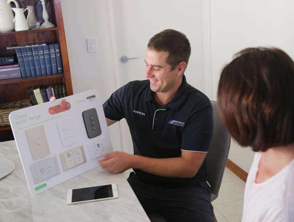 ASTEC electrician demonstrating work in Perth